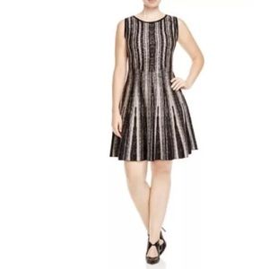 NWOT NIC + ZOE STRIPED FLOUNCE SWEATER DRESS